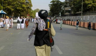 Taliban patrol Kabul Afghanistan