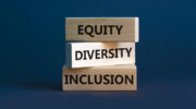 Diversity equity inclusion symbol. Concept words 'Diversity equity inclusion' on wooden blocks on beautiful grey background. Diversity, business, inclusion and equity concept. Image: iStock/Dzmitry Dzemidovich
