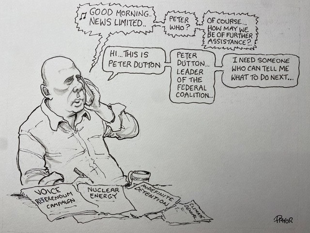 Dutton calls the media for his next steps