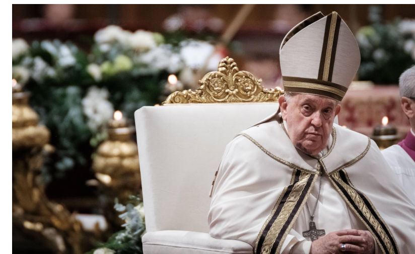 Vatican, Consistory rite, Pope Francis elects 21 new cardinals. The new members of the College of Cardinals are elected by the Pope with a ritual gesture of the imposition of the biretta, consignment of the cardinal s ring and assignment of the Title, on 7 December 2024 in Vatican. Copyright: xAndreaxCalandrax. Contributor: Imago / Alamy Stock Photo Image ID: 2YTNKH9