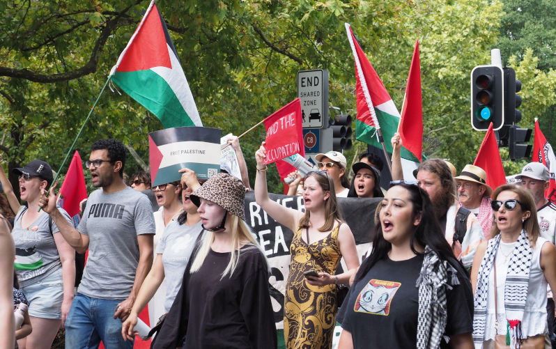 Australia, Canberra, 9 March 2024. For the 22nd consecutive weekend Canberrans turn out to stand in solidarity with Palestine and demand an end to Israel's genocidal war on Gaza. Contributor: Leo Bild / Alamy Stock Photo Image ID: 2WPRPFC