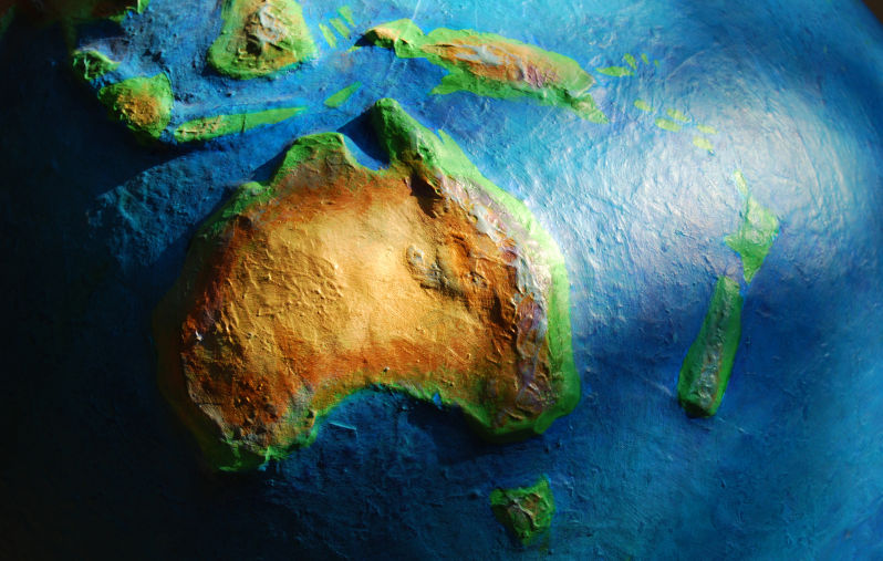 Australia-on-a-papier-mache-globe.-Image:-iStock/blamb