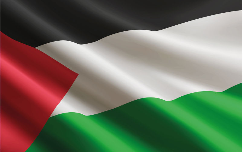 Palestine national flag. Image: iStock / grebeshkovmaxim