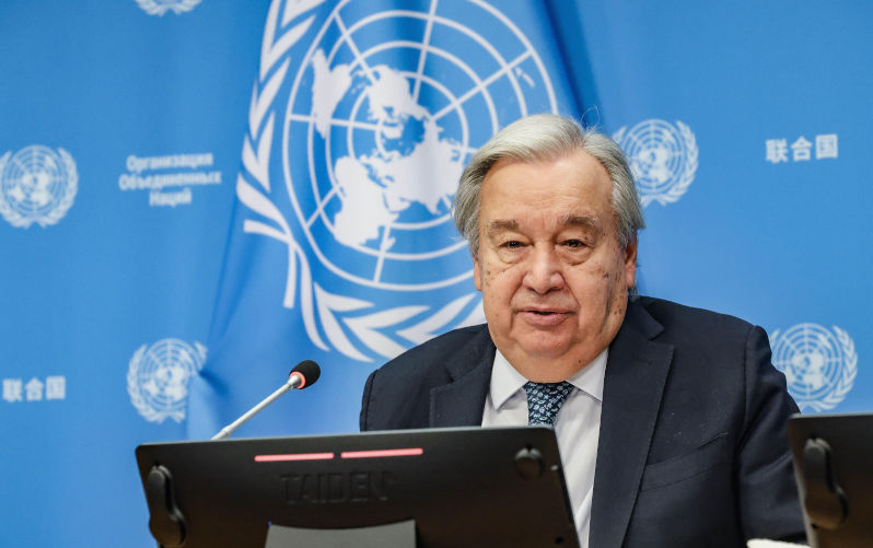 New York, New York, USA. 16th Sep, 2025. UN Secretary-General ANTONIO GUTERRES, briefs and takes questions from the press after the first week of UNGA80, says finance will dominate High-Level Week as crises in Gaza, Ukraine, and genocide reports test Member States' ability to reach deals. (Credit Image: © Bianca Otero/ZUMA Press Wire) EDITORIAL USAGE ONLY! Not for Commercial USAGE!. Image: Alamy Contributor: ZUMA Press, Inc. Image ID:3CMHJKP UN genocide finding makes global obligations clear