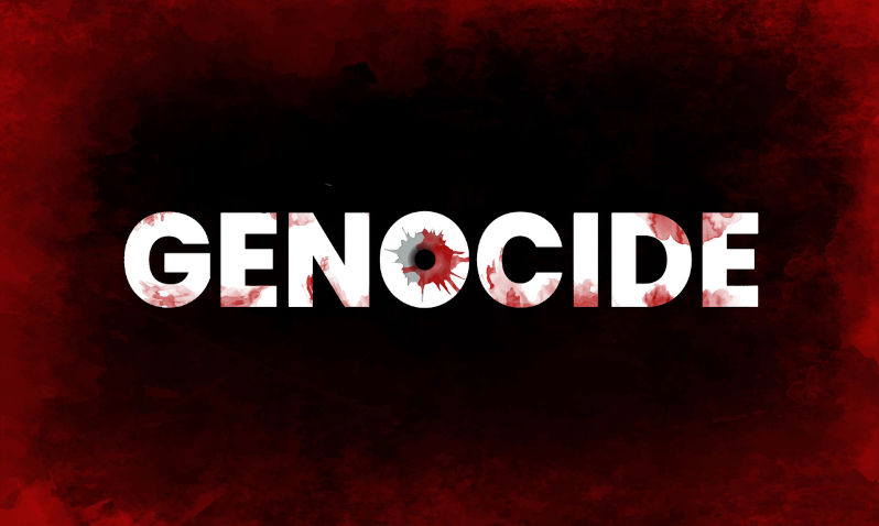 Abstract Genocide Text, Banner, Design. Image: iStock / Rizwan Mehmood