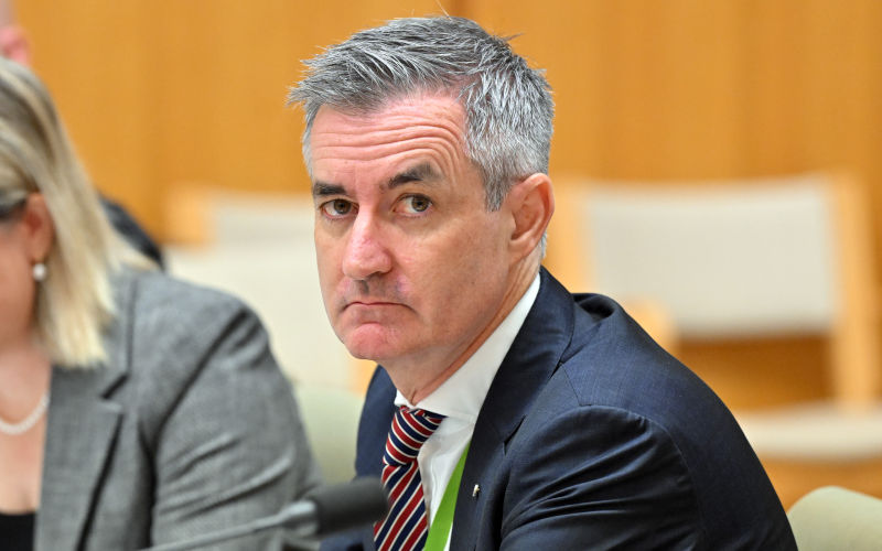 Department of Agriculture, Fisheries and Forestry Secretary Adam Fennessy during Senate Estimates at Parliament House in Canberra, Tuesday, February 25, 2025. AAP Image/Mick Tsikas