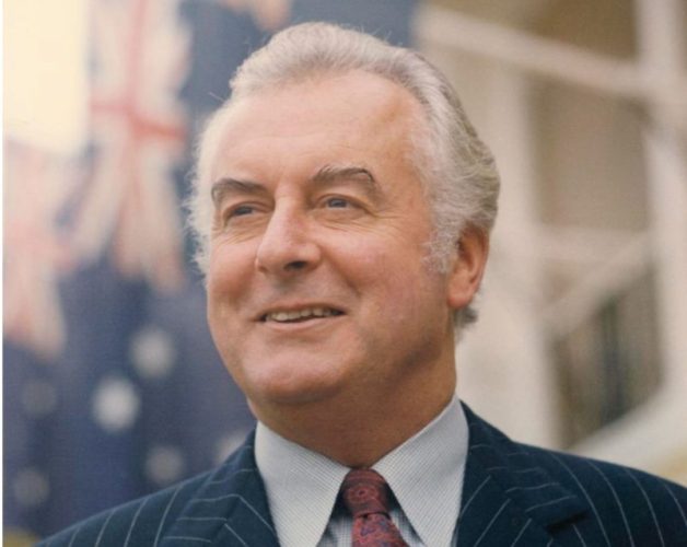 Gough Whitlam at the Lodge 1974. Image cropped Wikimedia Commons By Work of the Australian Government National Archives of Australia, A8746, KN23/5/74/89, Public Domain, https//commons.wikimedia.org/w/index.php?curid=157604818