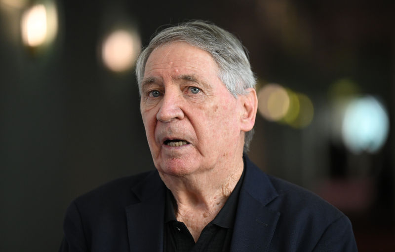 Special advisor to the Royal Commission on Antisemitism and Social Cohesion Dennis Richardson speaks to the media during a doorstop interview at Parliament House in Canberra, Thursday, March 12, 2026. Image AAP Lukas Coch NO ARCHIVING