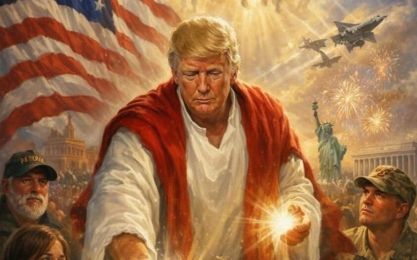 Trump deletes image of himself as Jesus-like saviour after backlash