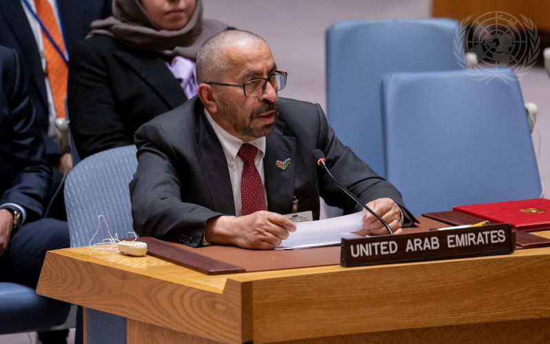 Khalifa bin Shaheen Al Marar, Minister of State of the United Arab Emirates, addresses he Security Council highlevel debate on the safety of global waterways, amid growing concerns over threats to shipping and freedom of navigation. UN Photo CreditManeul Elias