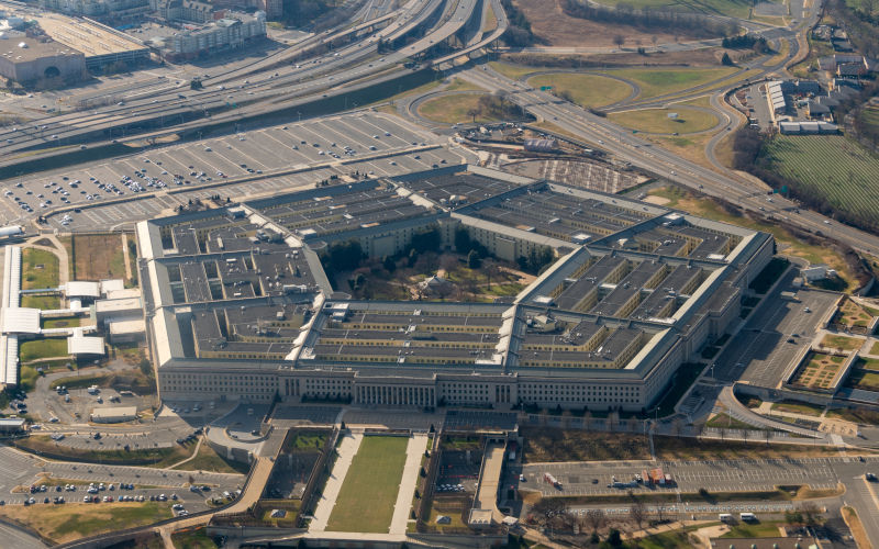 Aerial view of the Pentagon and United States Air Force Memorial near Washington DC ImageiStock Austin Nooe