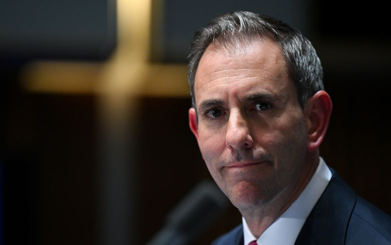 Australian Treasurer Jim Chalmers speaks to the media during a press conference inside the 2026 Budget lockup at Parliament House in Canberra, Tuesday, May 12, 2026. Australian Treasurer Jim Chalmers today delivered his fifth budget. Image AAP Lukas Coch