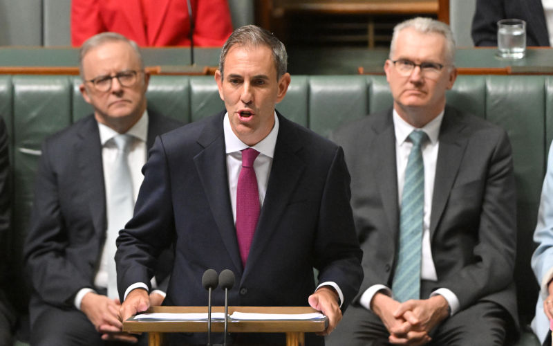 Treasurer Jim Chalmers delivers the 202627 Federal Budget in the House of Representatives at Parliament House in Canberra, Tuesday, May 12, 2026. ImageAAP Mick Tsikas