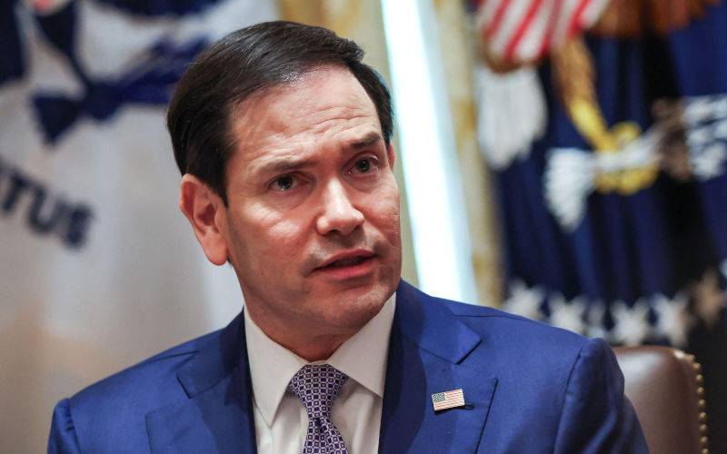 Washington, United States Of America. 27th May, 2026. United States Secretary of State Marco Rubio, speaks during a Cabinet meeting with US President Donald Trump in the Cabinet Room of the White House in Washington, DC, USA, on May 27, 2026. Trump is holding the meeting with members of his Cabinet as a the U.S. and Iran get closer to a deal. Credit CNP AdMedia Newscom Alamy Live News Alamy image ID 3EJ783N