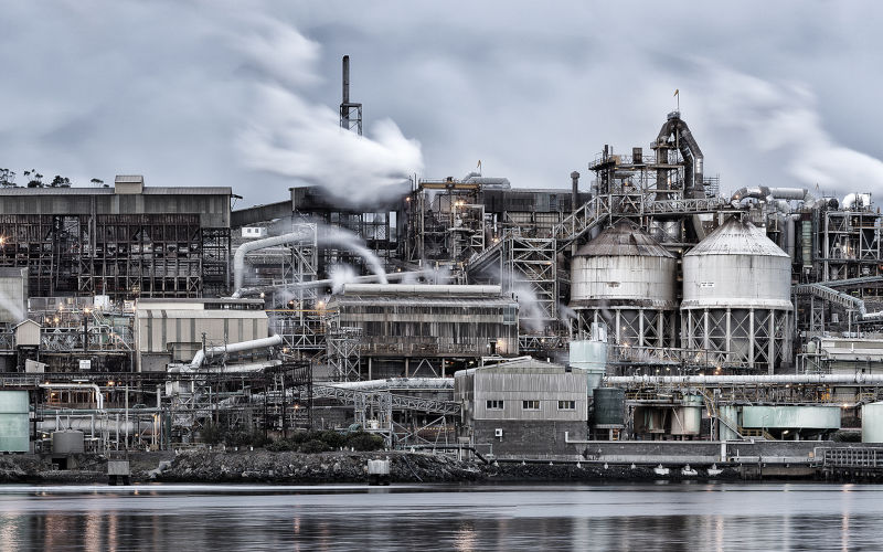 View from the Derwent River of the Nyrstar Zinc processing plant, Hobart, Tasmania Image (cropped) iStock slovegrove