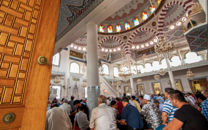 Sydney, Australia. people gather together at Auburn Gallipoli Mosque for Friday prayer at Auburn Gallipoli Mosque is an Ottomanstyle mosque in Auburn, a suburb of Sydney. Image iStock Bundit Minramun