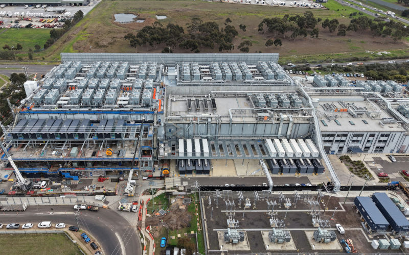 Expansive data center complex showing technological infrastructure and ongoing construction, Australia. Image iStock GoAerials