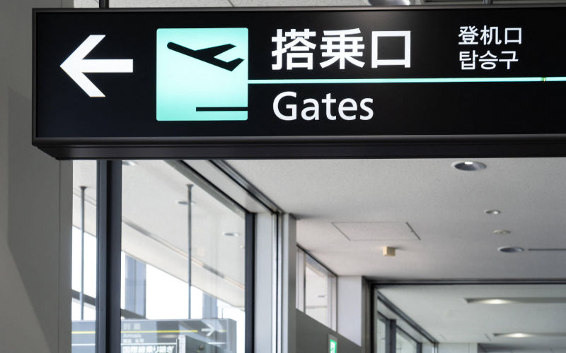 Tokyo, Japan June 13, 2026 Directional signs pointing to the departure gates in the terminal at Narita International Airport. Multilingual signage for passengers . ImageIMAGO Michael Bihlmaye Alamy Image ID 3EPX877