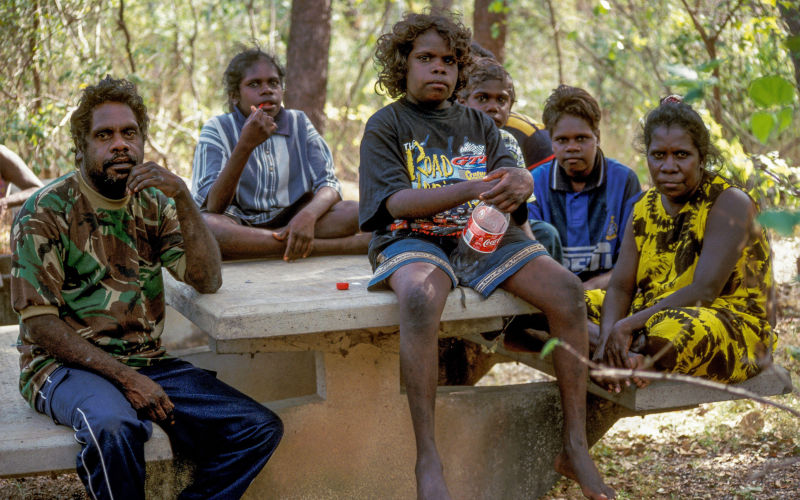 Gagadju First Nations family, East Alligator River, Northern Territory, Australia. Image Alamy Phillip Game Image ID 2C3KP3F