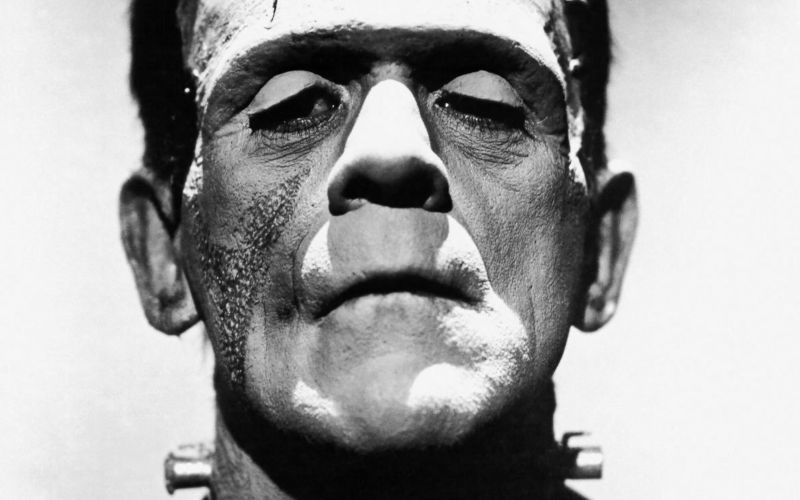 Frankenstein as depicted in The Bride of Frrakenstein 1935 Universal Pictures film with Boris Karloff as the Monster. Image Alamy Pictorial Press Alamy ID2EXWNMW