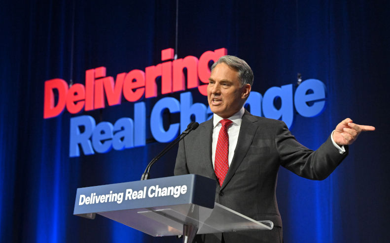 Deputy Prime Minister Richard Marles speaks during the 50th Australian Labor Party (ALP) national convention at the Adelaide Convention Centre, in Adelaide, Thursday, July 23, 2026. Image AAP Mick Tsikas