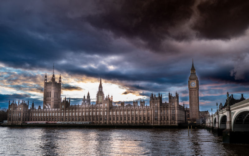 View of the House of Parliament and Big Ben with a moody sky at dusk. Image iStock JeanChristophe Sempere