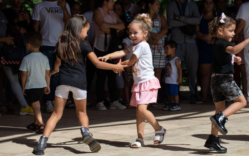 Children dancing and playing during Childrens Day celebrations at the zoo in Ciego de Avila, Cuba July 19, 2026. Image Alamy ContributorFriends Corporation Image ID 3F2PHAW
