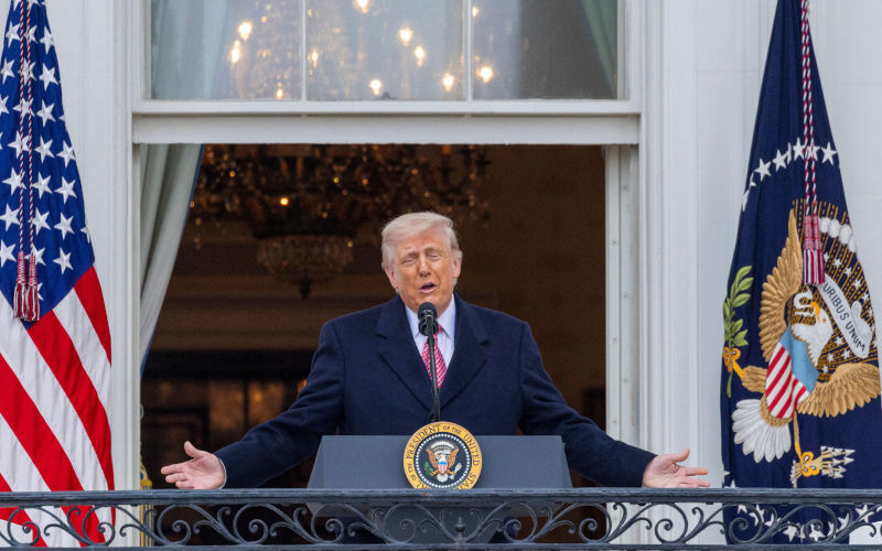 Washington, United States. 27th Mar, 2026. US President Donald J. Trump delivers remarks to farmers and ranchers during an event on the South Lawn of the White House in Washington, DC, USA, 26 March 2026. Image Abaca Press Alamy Live News Image ID 3E4F9RJ