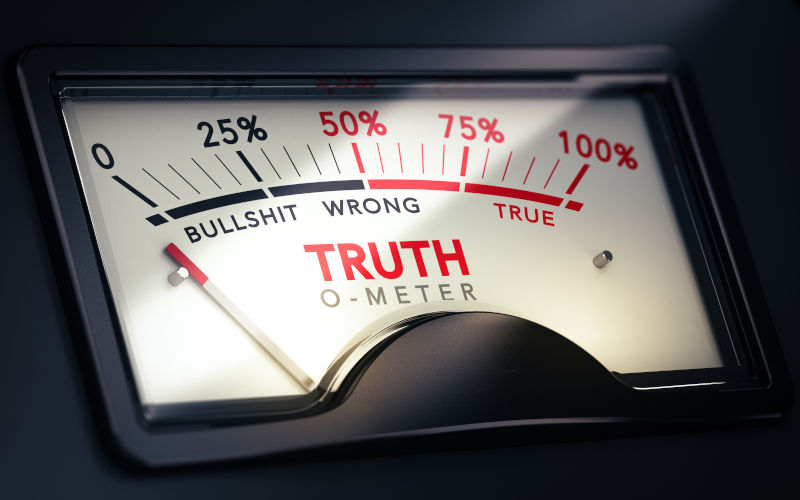 Truth and lie metre. Image iStock Olivier Le Moal