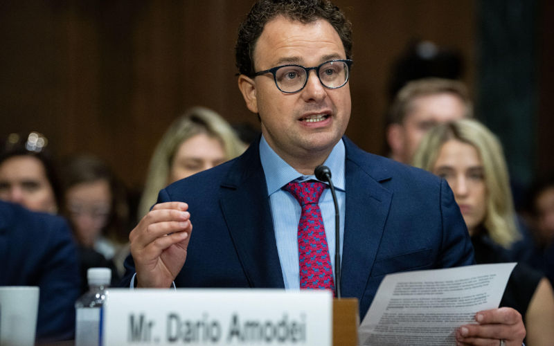 Anthropic CEO Dario Amodei testifies during a Senate Judiciary Subcommittee hearing on Artificial Intelligence, at the U.S. Capitol, in Washington, DC, on Tuesday, July 25, 2023. Image Graeme Sloan Sipa USA Alamy Live News Alamy image ID 2RE6CPE