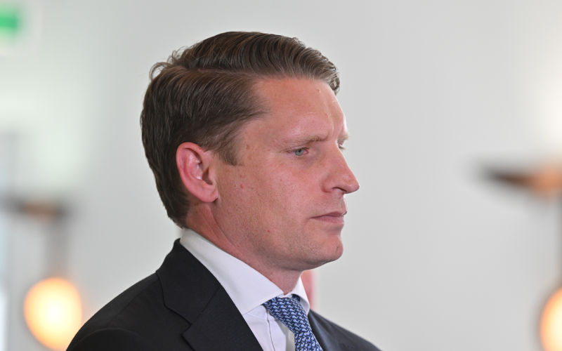 Shadow Minister for Industry Andrew Hastie speaks to media during a press conference at Parliament House in Canberra, Monday, September 14, 2026. Image AAP Mick Tsikas