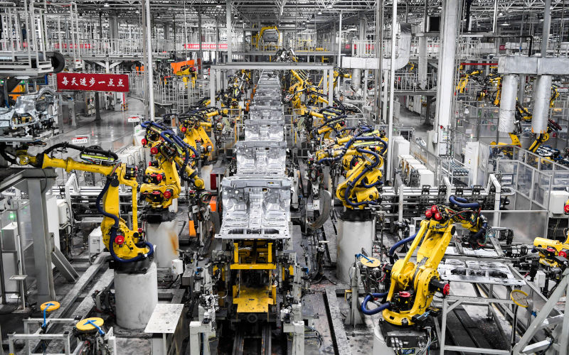 CHONGQING, Photo taken on Sept. 22, 2022 shows an intelligent production base of the Great Wall Motors GWM in Yongchuan District of Chongqing, southwest China. In recent years, Yongchuan District of Chongqing has focused on the development of smart manufacturing which features integrated industrial Internet, big data, artificial intelligence. Smart manufacturing has now become a new growth driver for the local economy. Image Imago Wang Quanchou Alamy ID 2RRKYP4