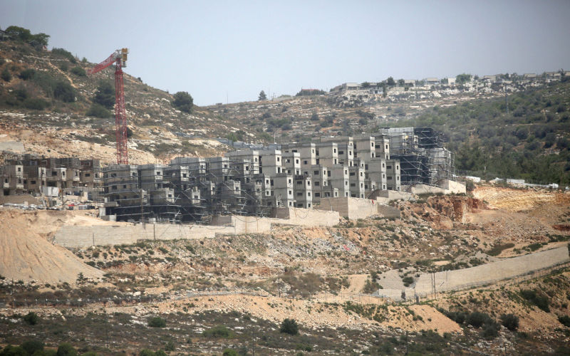 General view of new buildings in the Jewish settlement of Aliya, south of Nablus in the West Bank. After the Israeli government approved the expansion of Jewish settlements, the construction of new settlement units, and the control of 60% of the West Bank lands under the control of the Palestinian territories. Image Alamy Sopa Images. Alamy image ID 3BCPKF0