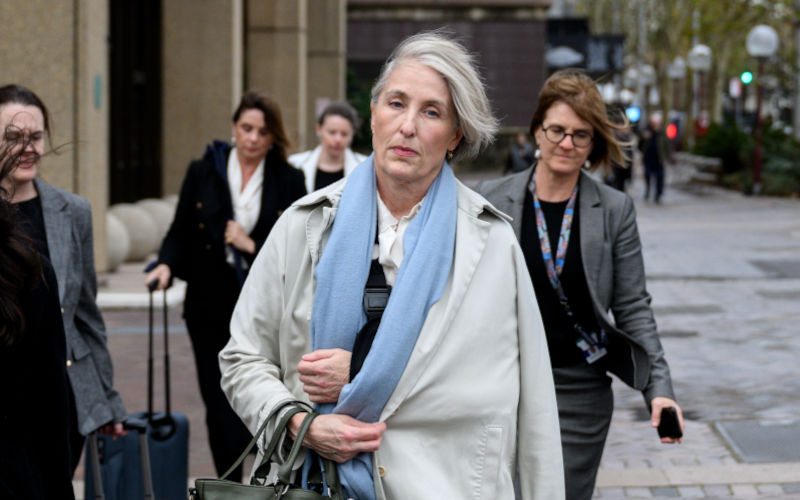 NSW DPP Sally Dowling leaves the New South Wales Court Of Criminal Appeal in Sydney, Friday, June 27, 2025. Image AAP Steven Markham