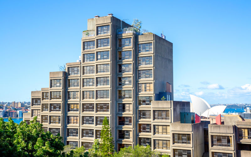Brutalist style Sirius building, only high rise public housing building in The Rocks area of Sydney,NSW, Australia Image Alamy Jason Freeman Alamy ID JPETNY