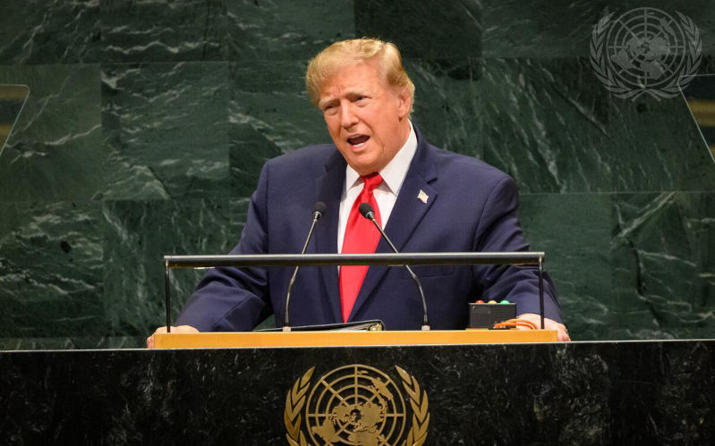 Donald Trump, President of the United States of America, addresses the general debate of the General Assemblys eightyfirst session. Image UN Photo Loey Felipe Image ID UN71152291