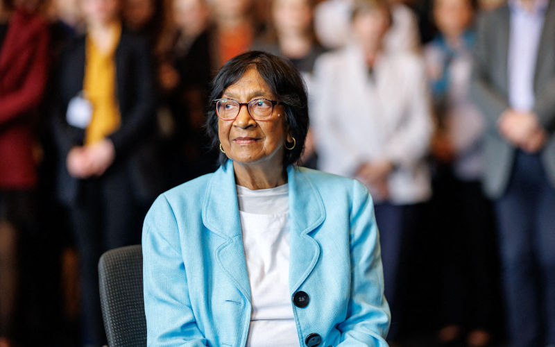 Nuremberg, Germany. 09th Oct, 2026. South African lawyer Navanethem ·Navi· Pillay sits at the Nuremberg Forum in Nuremberg following the announcement that she will be awarded the 2026 Nobel Peace Prize. The Nobel Committee is honoring her for her efforts to promote peace and international law. Image Daniel Karmann dpa Alamy Live News Image ID 3FPY24B